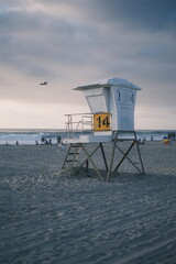 Fototapeta na wymiar watchtower lifeguard beach