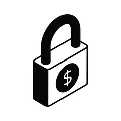 Get this visually appealing vector of financial security, ready to use icon of secure investment