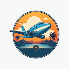 Airplane logo design, for UI, poster, banner, social media post, branding