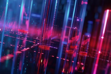 Fototapeta premium Futuristic concept of global economics suitable for world financial technology Economic trends , business or digital network idea and all art work design. Abstract digital background.