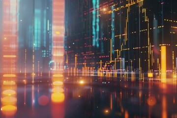 Fototapeta premium Stock Market Graph Background.