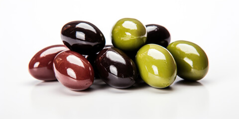 Tasty olives isolated on a white background