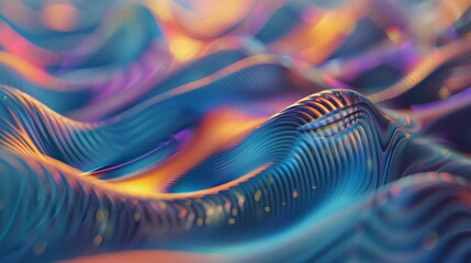 a close up of a colorful abstract background with waves and lines
