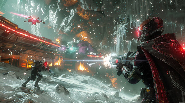 Wizards in a futuristic realm harness enchantment and sorcery, crafting tales where chimeras roam among the stars