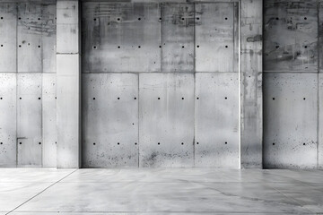 A wide concrete room with walls, lights and floor. Concrete room, wall, realistic, modern background.