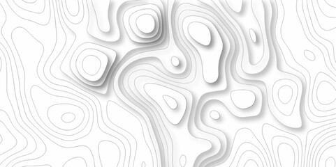 Black and white landscape geographic pattern. The stylized height of the topographic map in contour, lines. Topography and geography map grid abstract backdrop. creative cartography illustration.