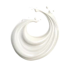 Fotobehang Splash of milk or cream, cut out © Yeti Studio