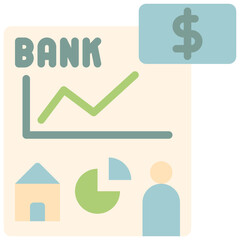 mobile banking flat style icons