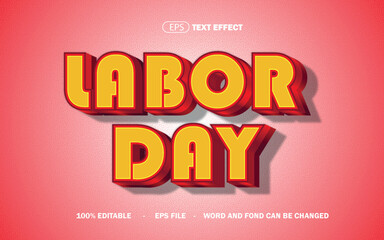 TEXT STYLE LABOR DAY EDITABLE TEXT EFFECT