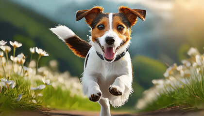 Jack Russell Terrier dog - obrazy, fototapety, plakaty