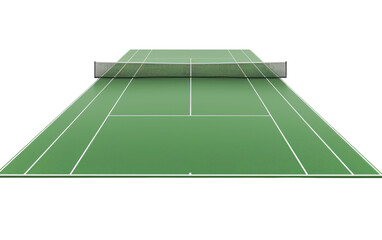 Fototapeta premium Tennis Court Surface Excellence On Transparent Background.