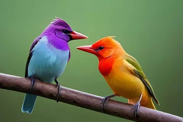 Türaufkleber pair of parrots © ehtasham