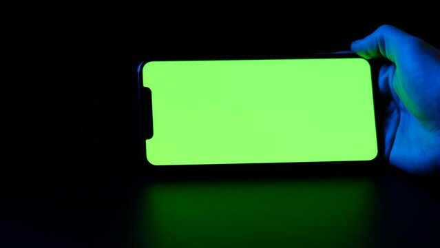 phone screen with chromakey