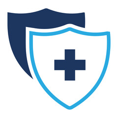 Fototapeta premium medical health protection shield with cross icon