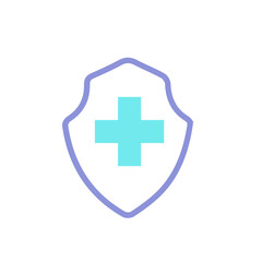 medical shield icon with a cross