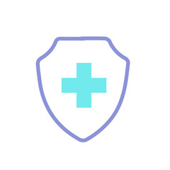 medical health protection shield with cross icon