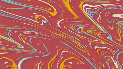 Liquid marbling paint background. Fluid painting abstract texture, art technique. Colorful mix of acrylic vibrant colors.