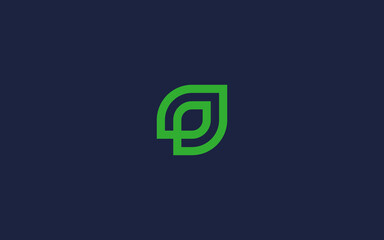 letter p with leaf logo icon design vector design template inspiration