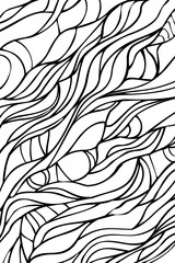 Black and White Drawing of a Tree Branch, coloring page