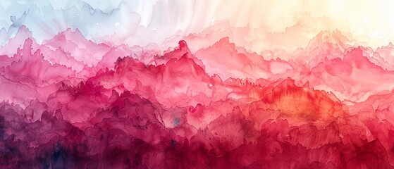 Red and pink watercolor shades