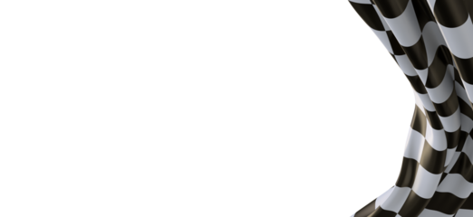 Waving racing finish flag in