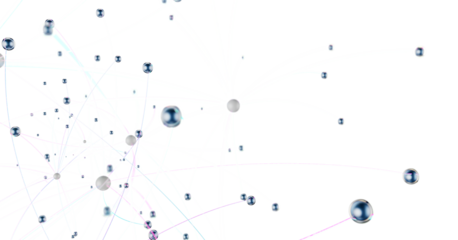 Abstract 3d rendering of network concept. Modern background. Futuristic shape with spheres and lines. Design for poster, cover,