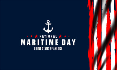 Happy National Maritime Day May 22 Background vector illustration