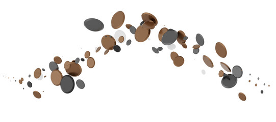 Enchanting Delight: Spectacular 3D Illustration Showcasing Enchanting gold Confetti