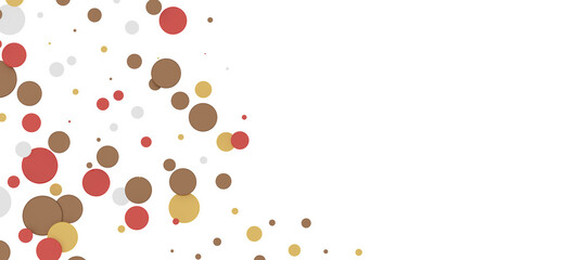  Colorful confetti on white background