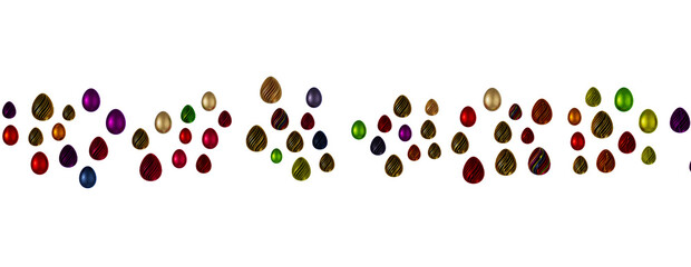 colorful easter eggs from above