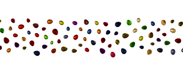 colorful easter eggs from above