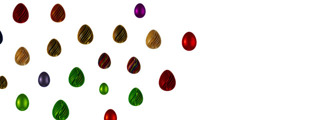 colorful easter eggs from above
