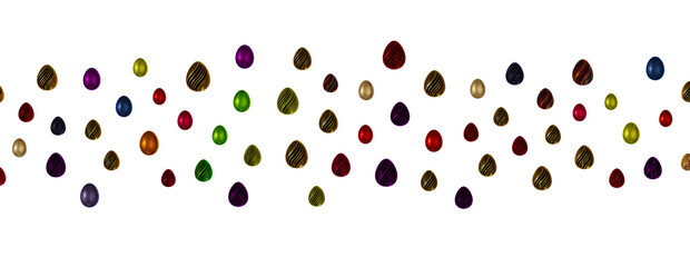 colorful easter eggs from above