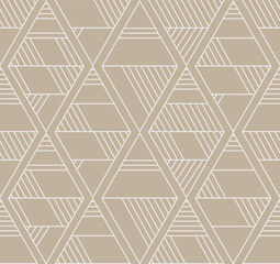 Luxury geometric gold line art and art deco background vector. Abstract geometric pattern.  Background pattern seamless geometric line  diamonds, abstract design vector.  - 747364718