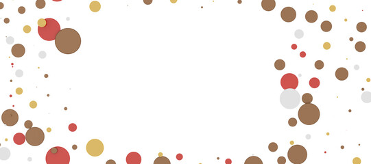 Sunburst and colorful confetti background frame illustration