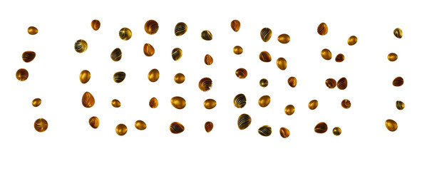 Spring Easter web sale banner with gold luxury