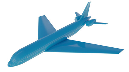 minimalist airplane 3d model rendering