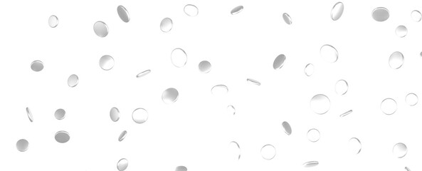 silver  serpentine confetti on transparent background. luxury isolated