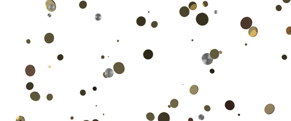 Sprinkle of Success: Spectacular 3D Illustration Showcasing Cascading gold Confetti