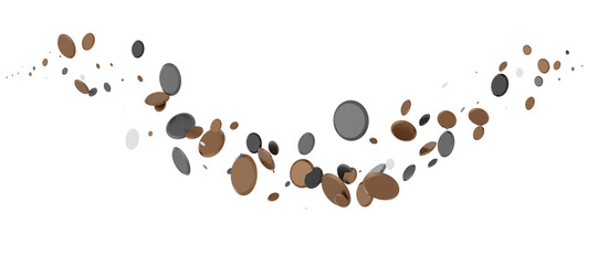 gold  Burst: Astonishing 3D Illustration of Bursting gold Confetti