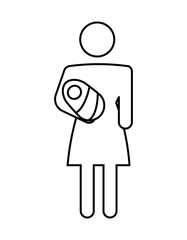 icon mother and baby in arms