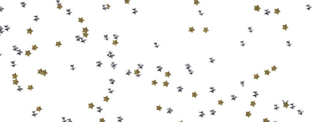 Naklejka na ściany i meble A Shower of Celestial Beauty: 3D Gold Stars Rain Illustration Bedazzles