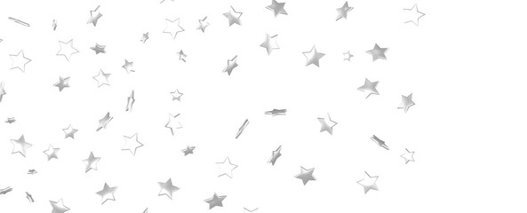 Silver stars of confetti.