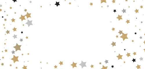 Stellar Symphony: Embark on a Visual Journey with 3D Gold Stars Rain