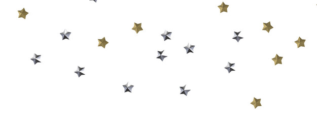 XMAS Stars - stars. Confetti celebration, Falling golden abstract decoration for party, birthday celebrate, - 747367761
