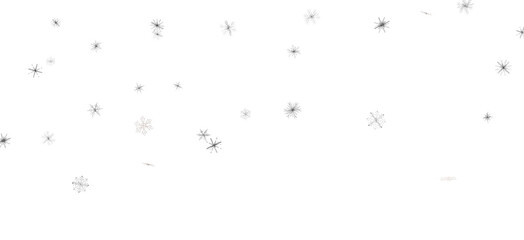Sparkling Snowfall: Dynamic 3D Illustration of Falling Christmas Snowflakes