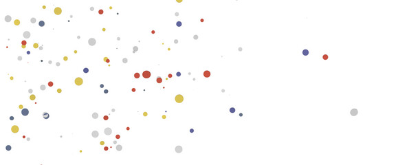 Sunburst and colorful confetti background frame illustration