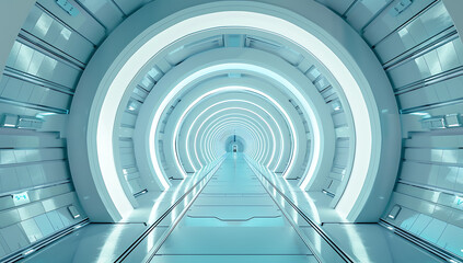 futuristic space ship interior seamless loop 3d rende