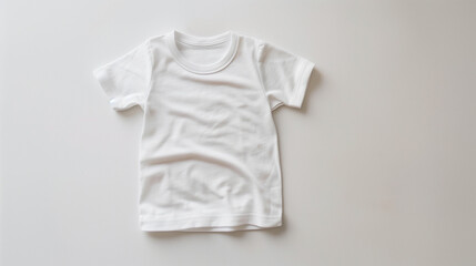 White Toddler T-Shirt on Neutral Background