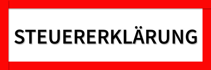 Obraz premium Steuererklärung Sign Button